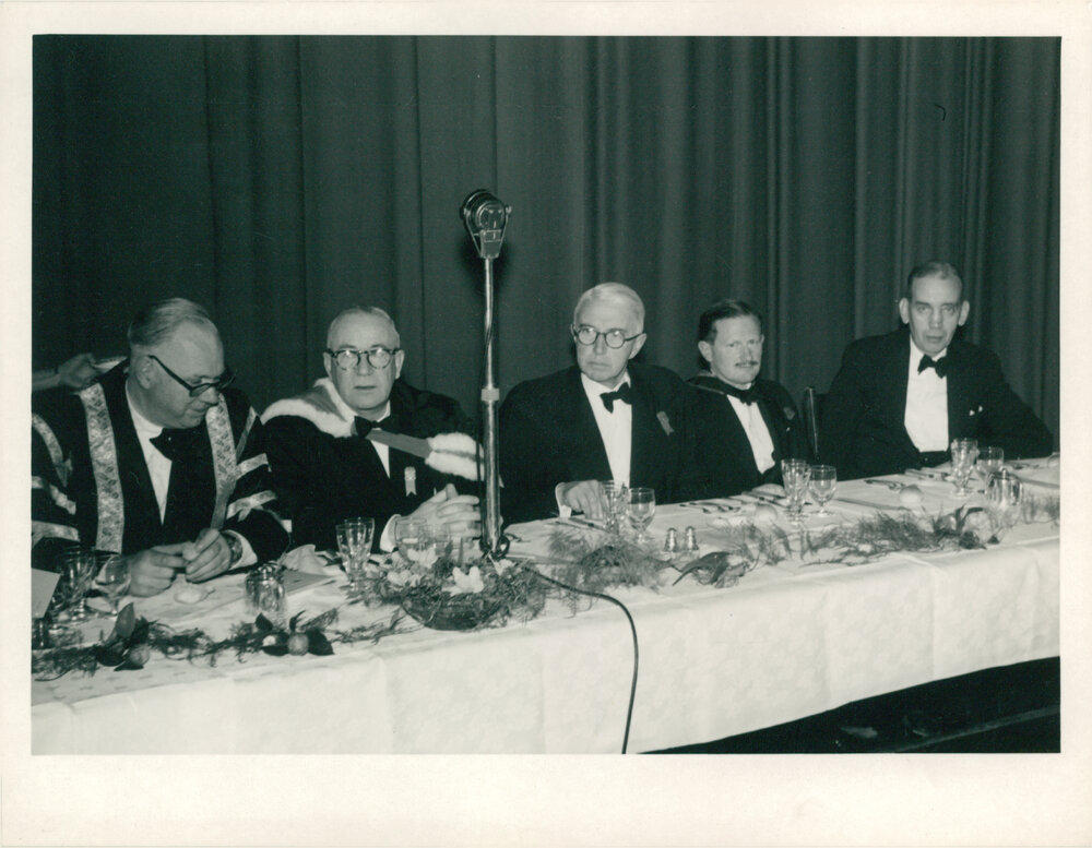 Top Table at Senate Dinner During Centenary Celebrations - University Union
