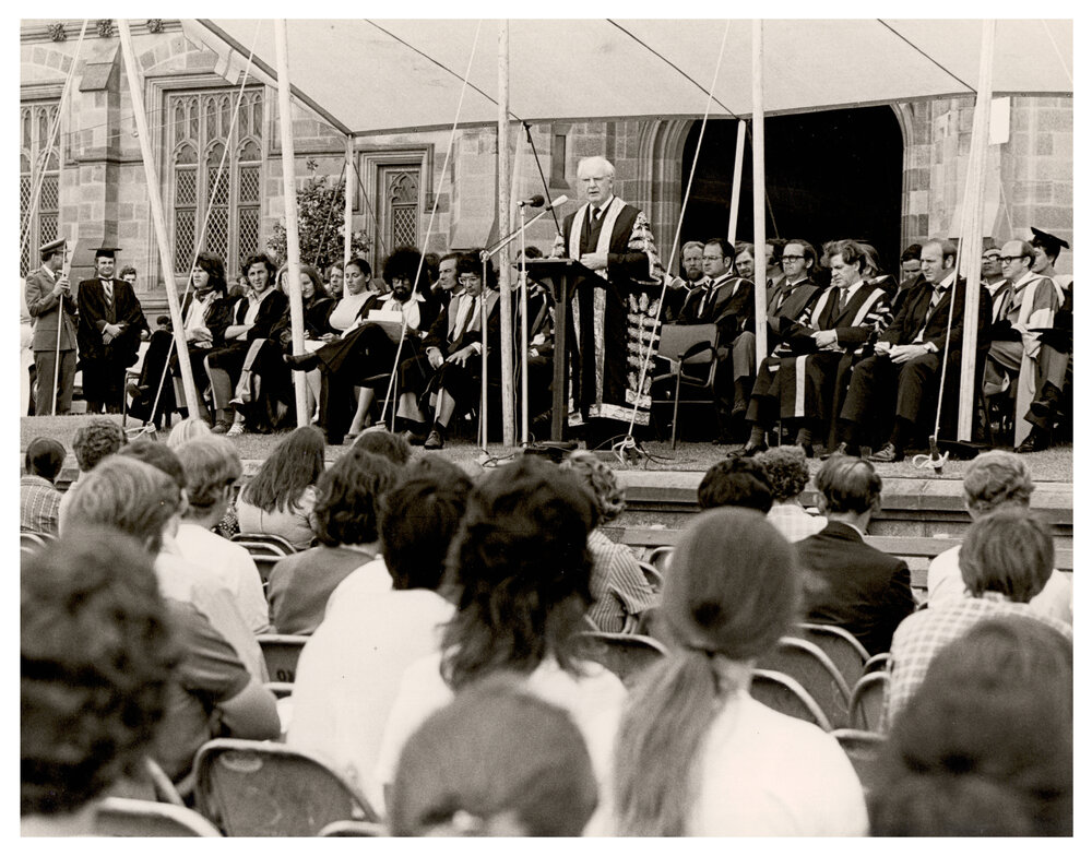 Welcome Day,  Sir Herman Black, Chancellor, Speaking 2