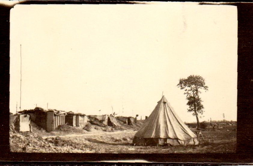 Tent and Diggings in Vaux, France