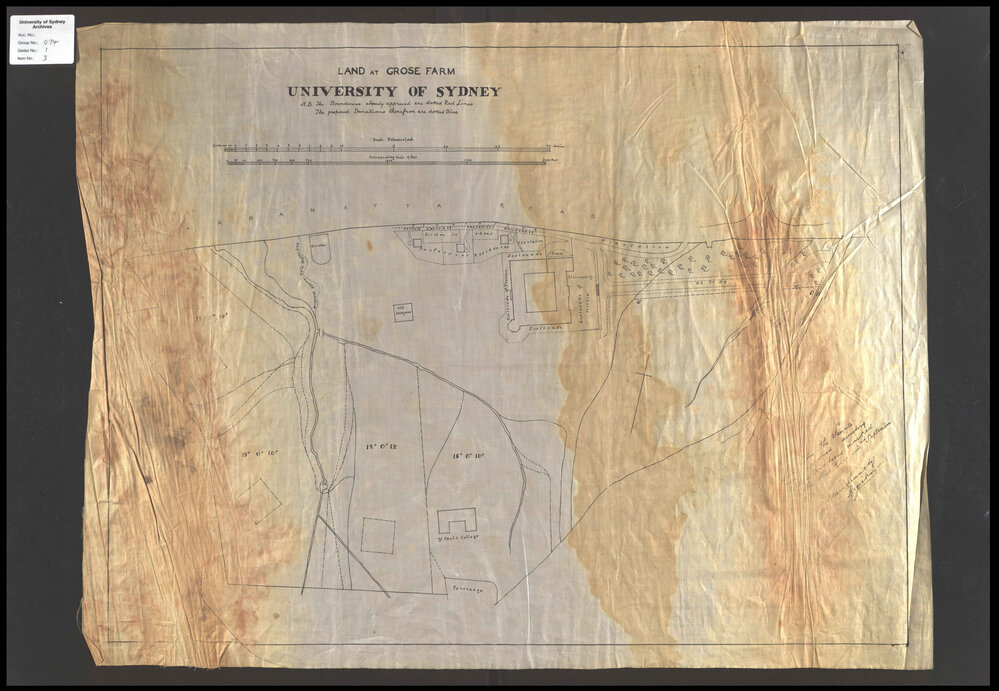 Land at Grose Farm, University of Sydney, Contemporary Copy