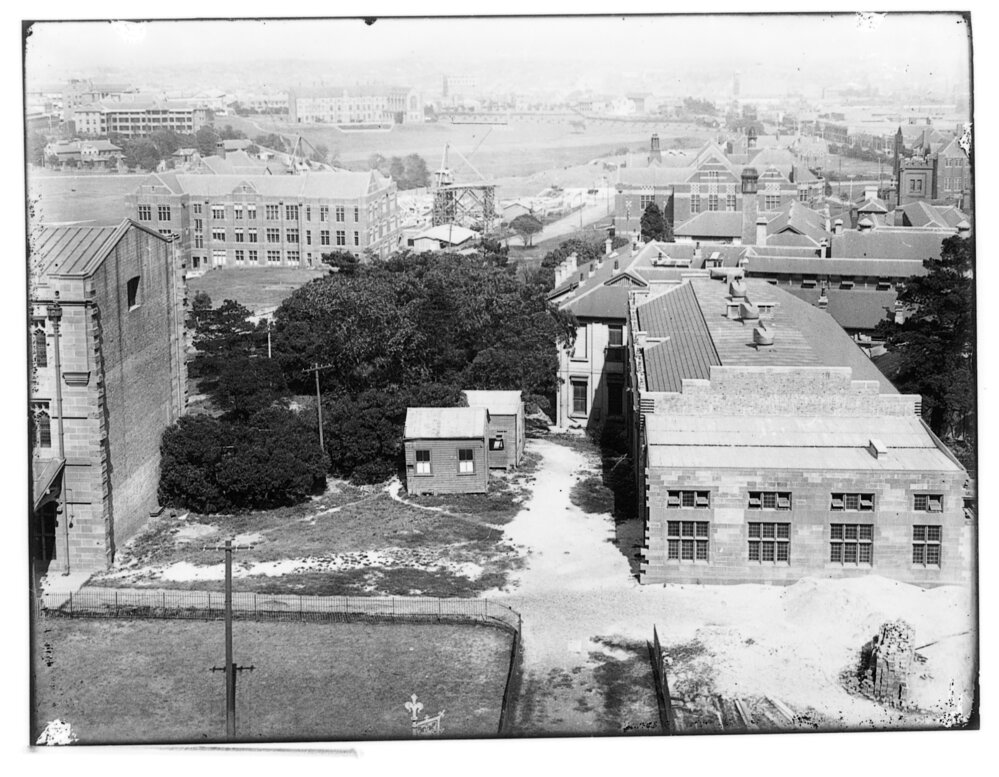 Incomplete Quadrangle to Oval, View East, Construction of Sydney Teachers College