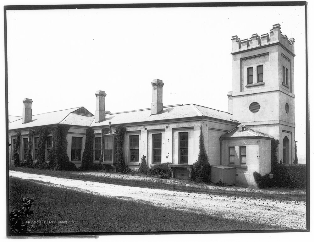 Northern Facade of Old Physics Building (Badham Building) Classrooms