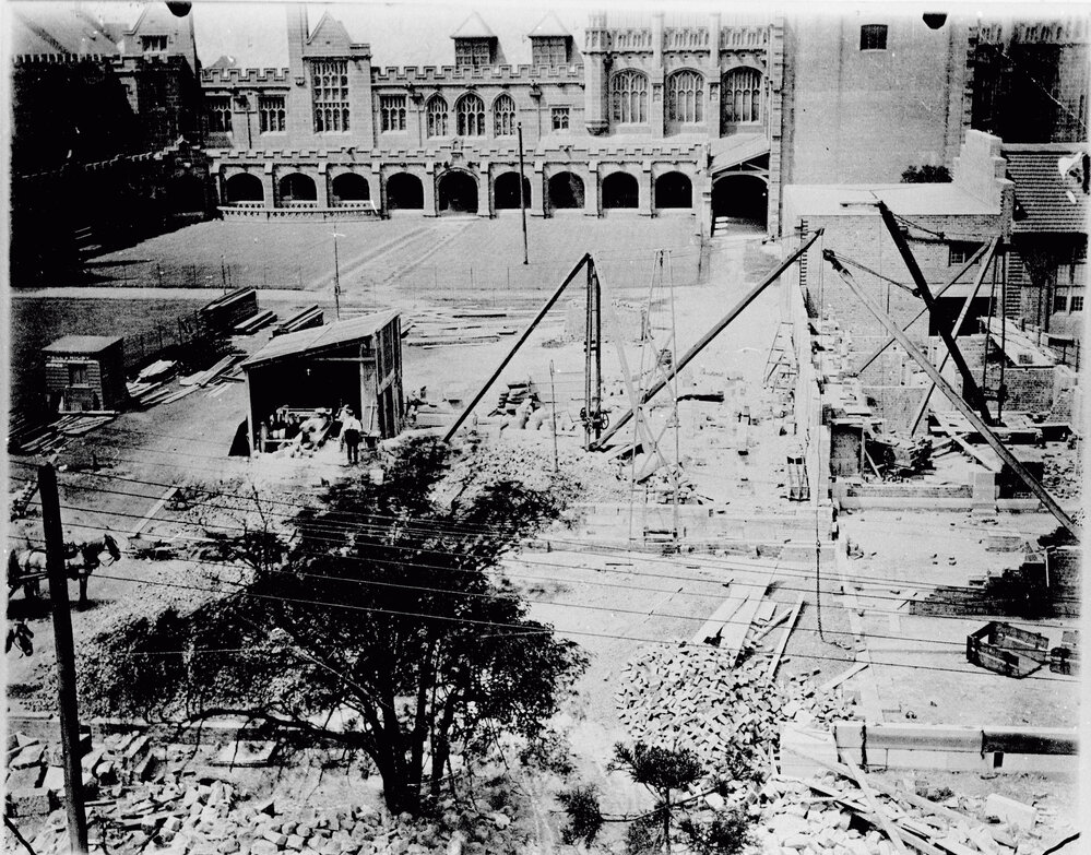 Administration Building under construction