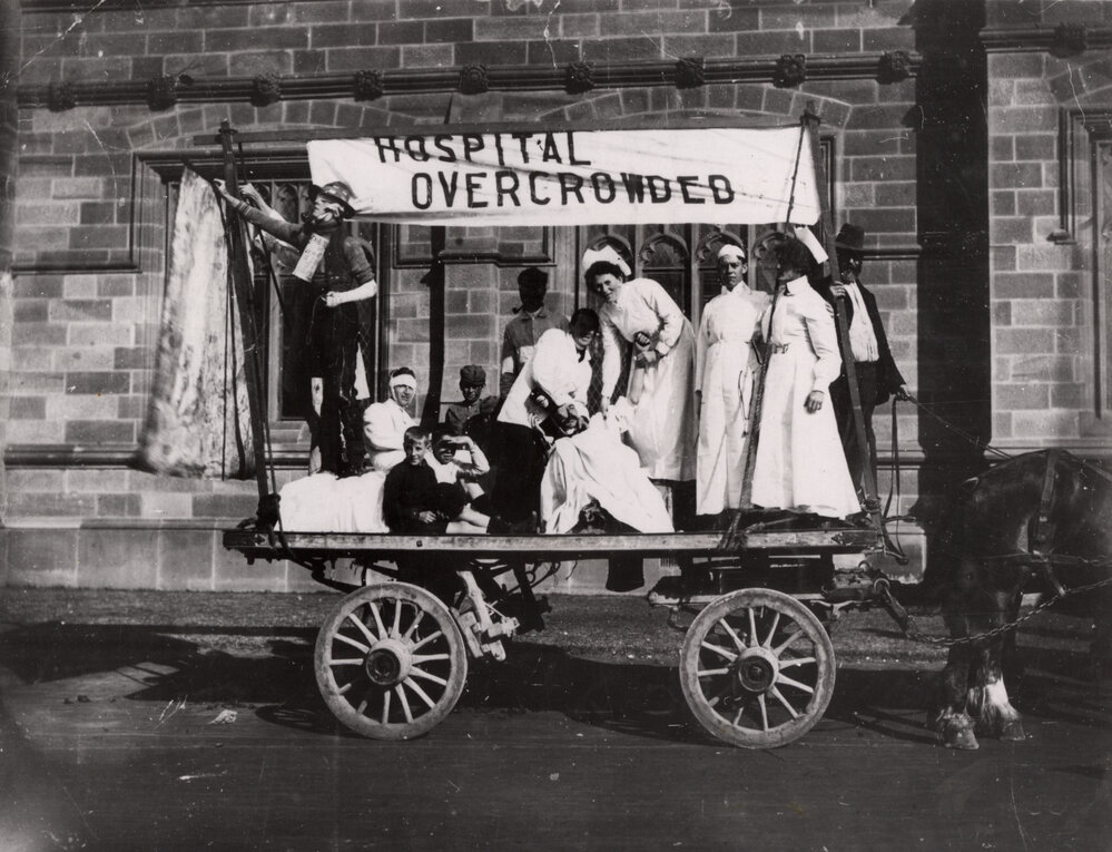 Festival Day (Commem Day) Float Satirising Overcrowded Hospitals