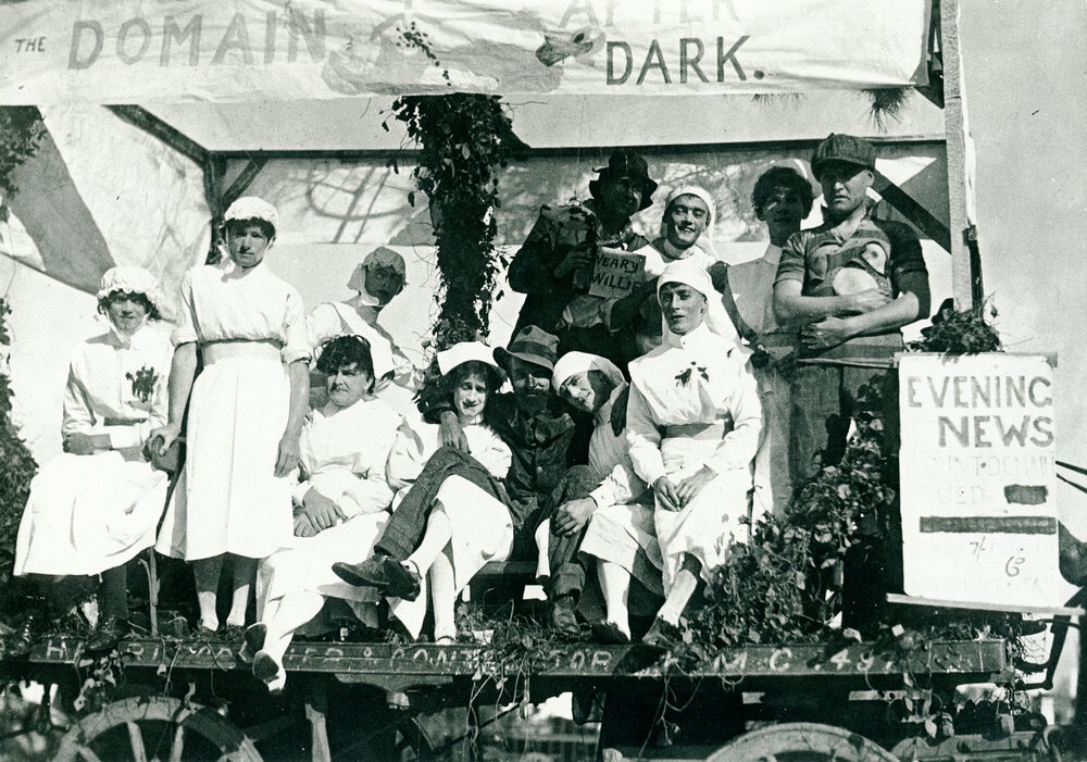 'Domain After Dark' Commem Day Procession Float on Hunter Street