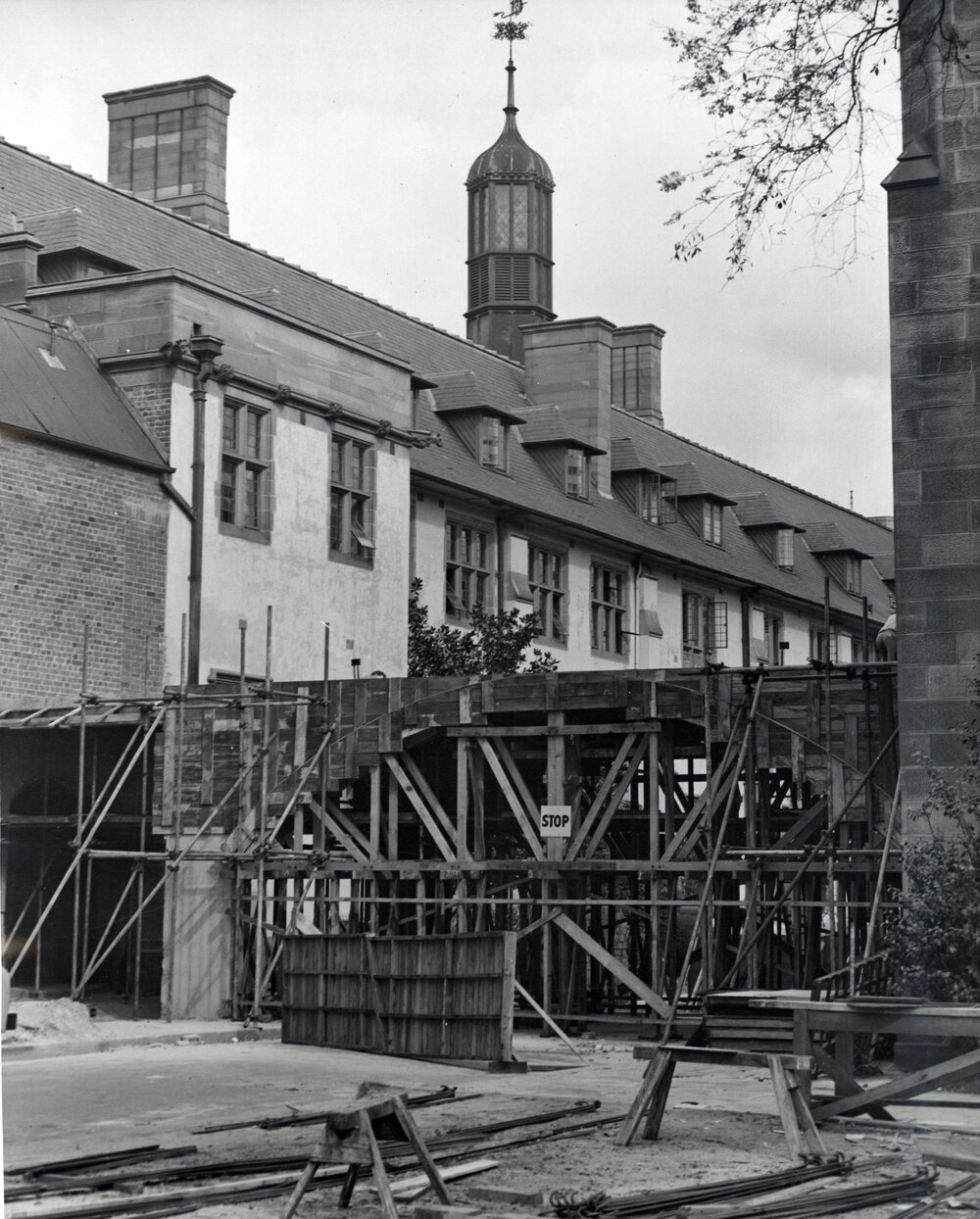 Early Stage in the Construction of the War Memorial, Great Gate and Gallery