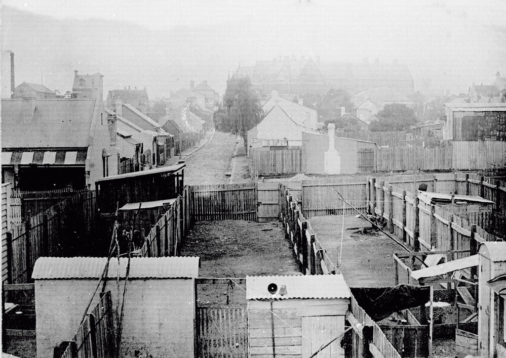 View To St John's College From Newtown, Including Houses And Yards