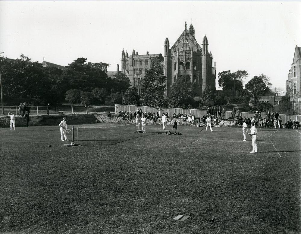 Tennis Matches Being Played on Sydney Teachers College (STC) Tennis Courts