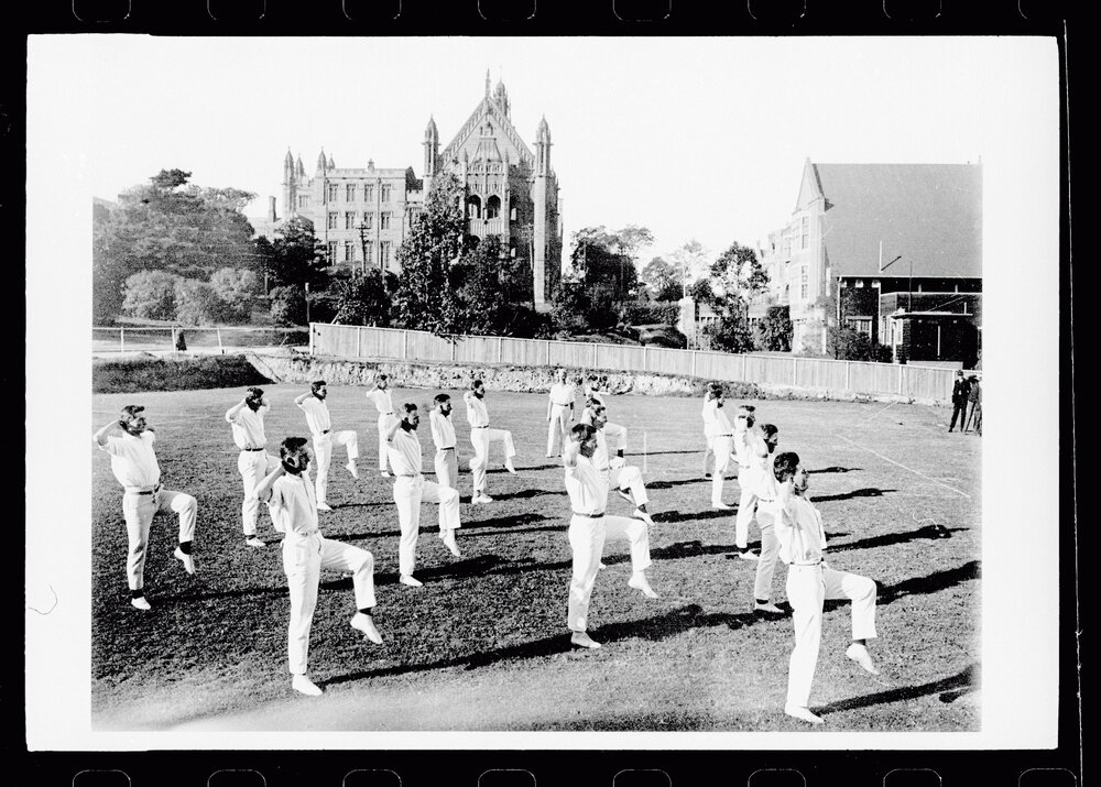 Sydney Teachers College (STC) Physical Education Students on Tennis Court
