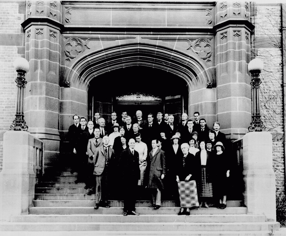 Sydney Teachers College (STC) Staff on the Steps of the Old Teachers College