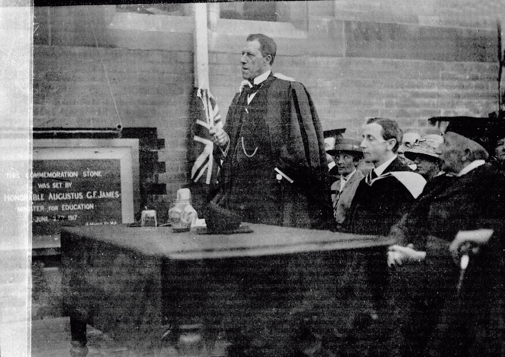 Minister for Education Speaking at Laying of Foundation Stone of Sydney Teachers College (STC)