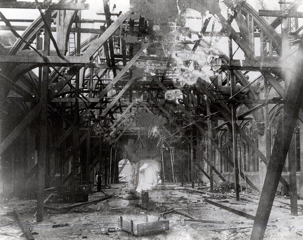 Construction of Fisher Library Reading Room (Now MacLaurin Hall)
