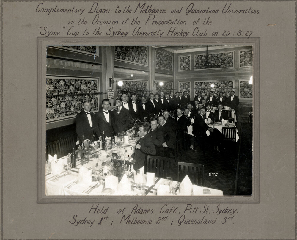 Sydney University Hockey Club - Presentation of the Syme Cup