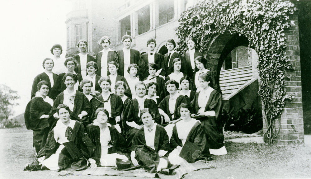 Women's College Students With Principal, Louisa Macdonald