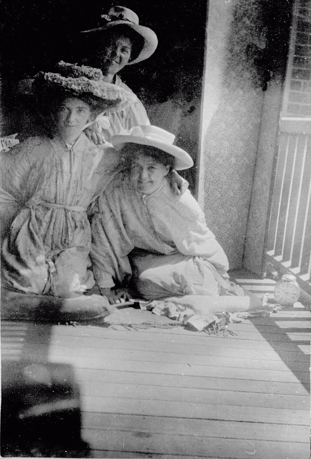 Women's College Students, Dolly Dunlop and Myril Bowman And Principal, Isabel Ormond