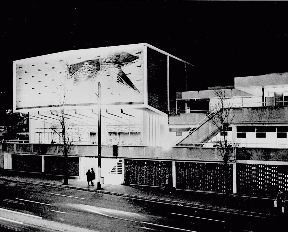 Footbridge Theatre from Parramatta Road