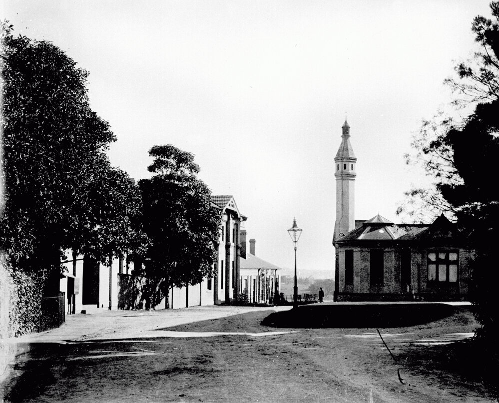 Old Engineering Building and Pharmacy Building (Then Chemistry Building) on Science Road