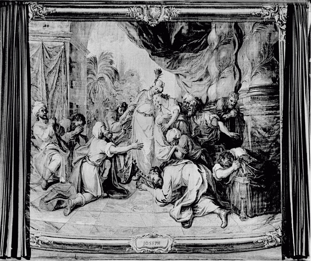 Detail of tapestry of St Joseph in the Great Hall