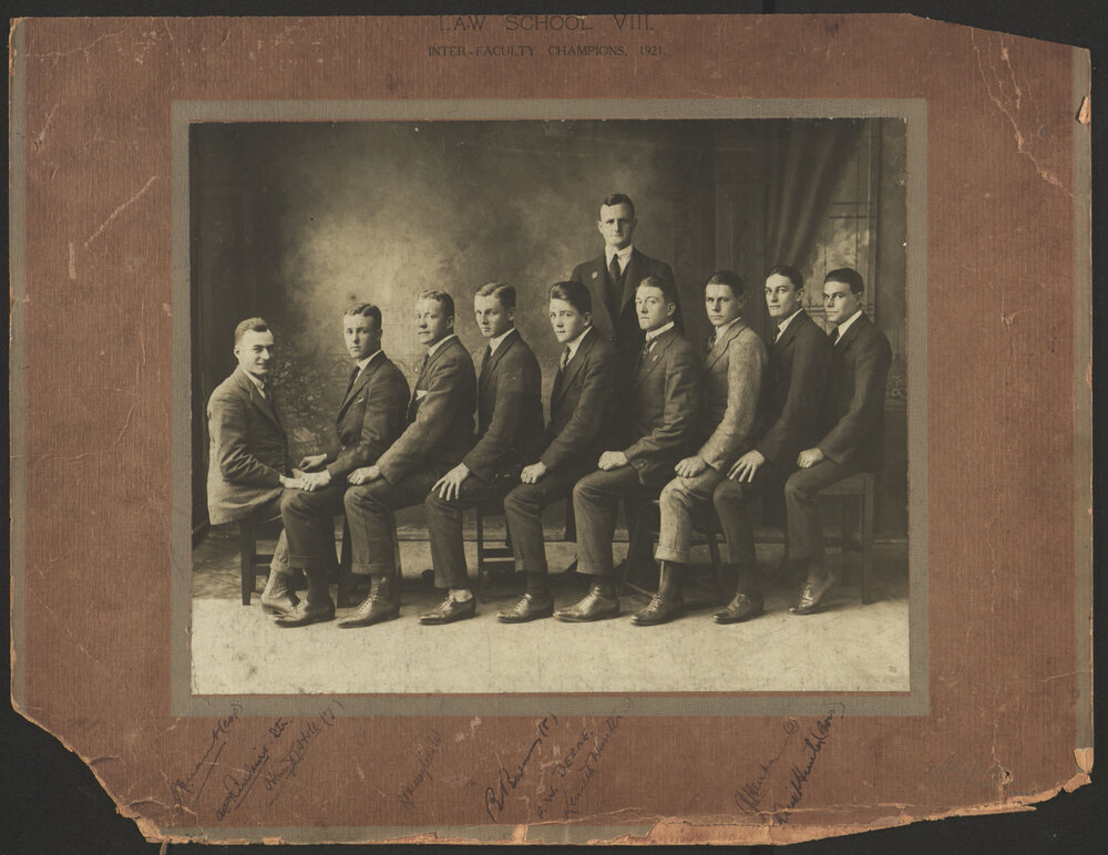 Law School Rowing Eight - Inter Faculty Champions, 1921