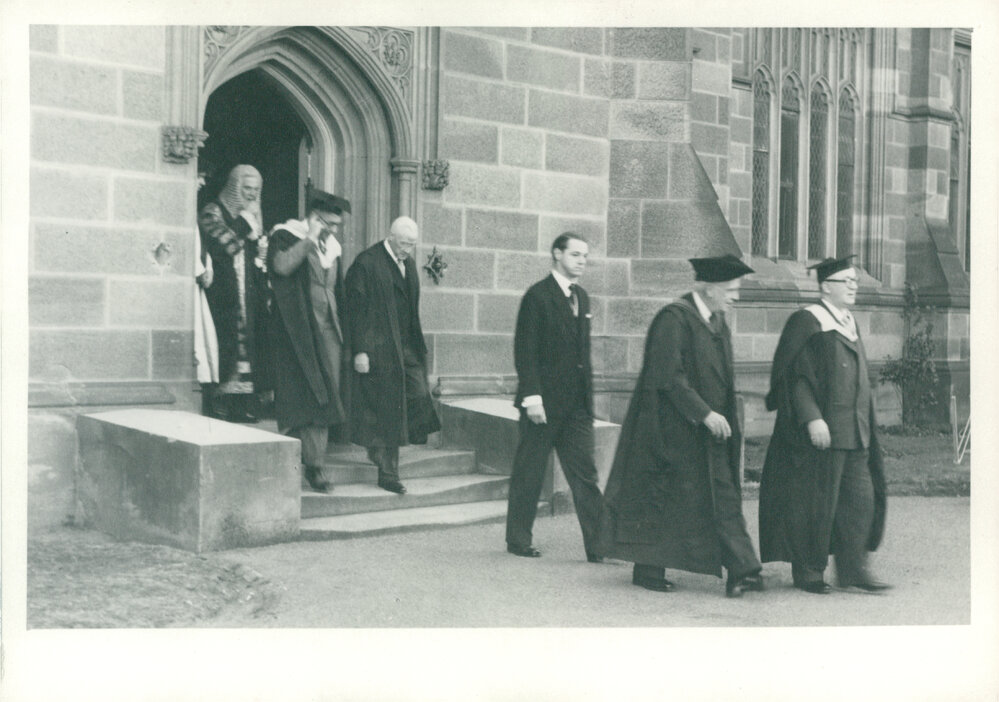 Ad Eundem Gradum Degrees Conferred Upon the Rt. Hon. Viscount Jowitt and Dean Erwin Griswold, Academic Procession