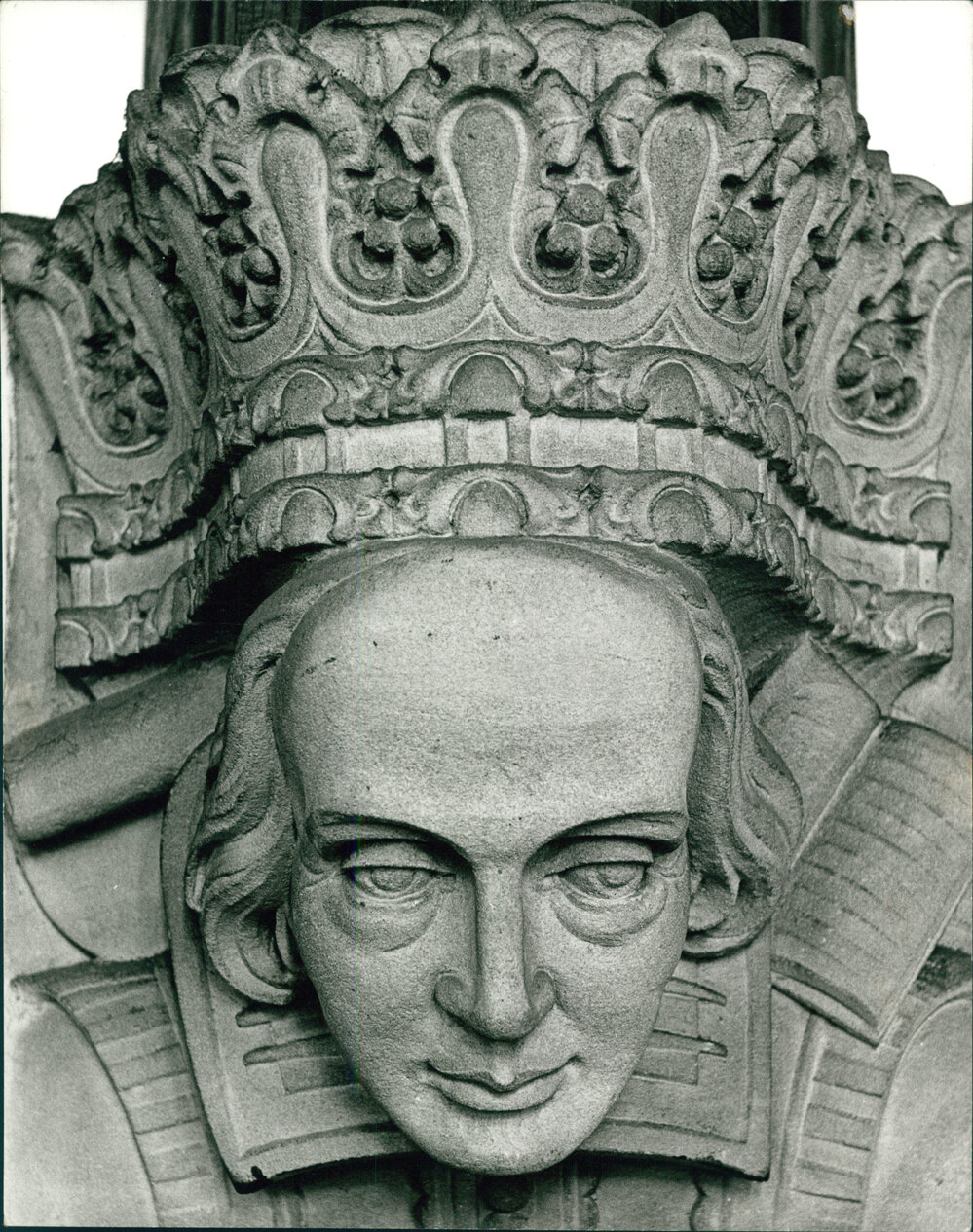 Carved Portrait Head of William Shakespeare in the Professorial Board Room