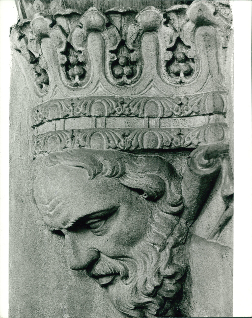 Carved Portrait Head of Herodotus in the Professorial Board Room