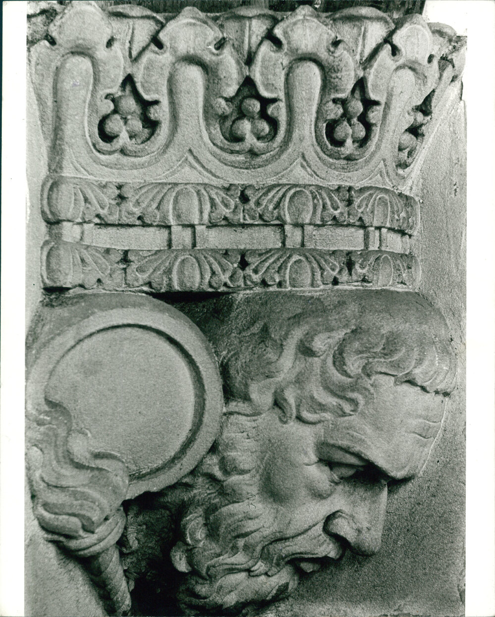 Carved Portrait Head of Archimedes in the Professorial Board Room