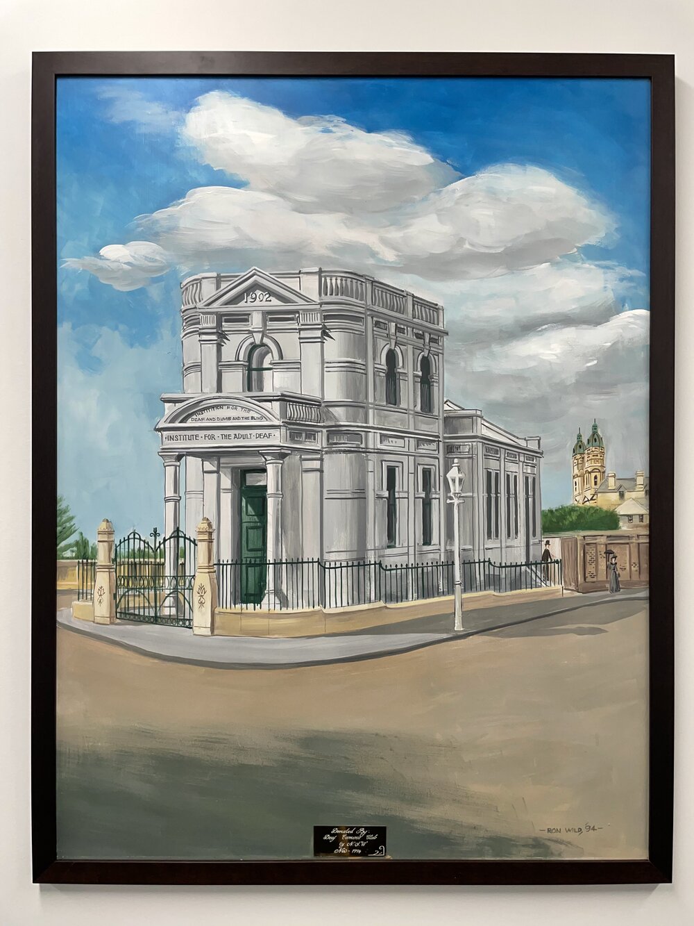 Photograph of a Painting of the Institute for the Deaf and Blind by Ronald (Ron) Joseph Wild