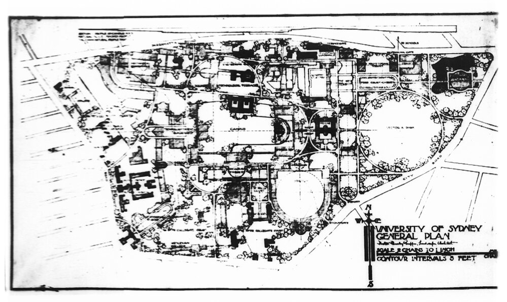 Proposed Plan for the University of Sydney by Walter Burley Griffin