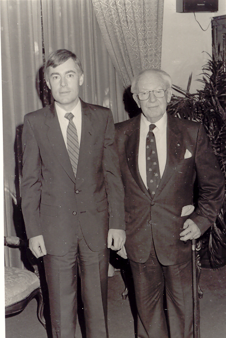 Dr Graham Stevens With Chancellor Sir Herman Black