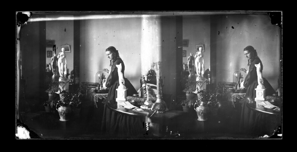 Professor Woolley's Apartment Interior with Possibly One of Woolley's Daughters