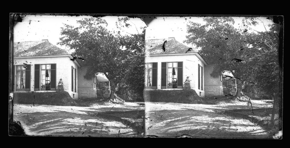 Mrs Julia Pell Seated on Verandah of 'Parkville' House
