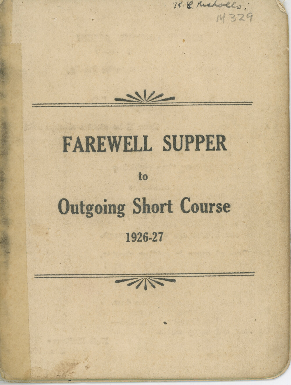 Farewell Supper to Outgoing Short Course