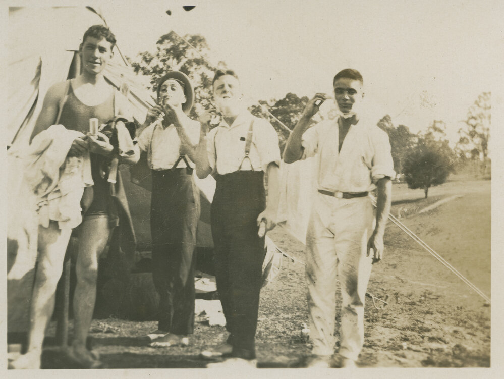 Shaving Facilities at the Sydney Teachers College Camp at Castlereagh