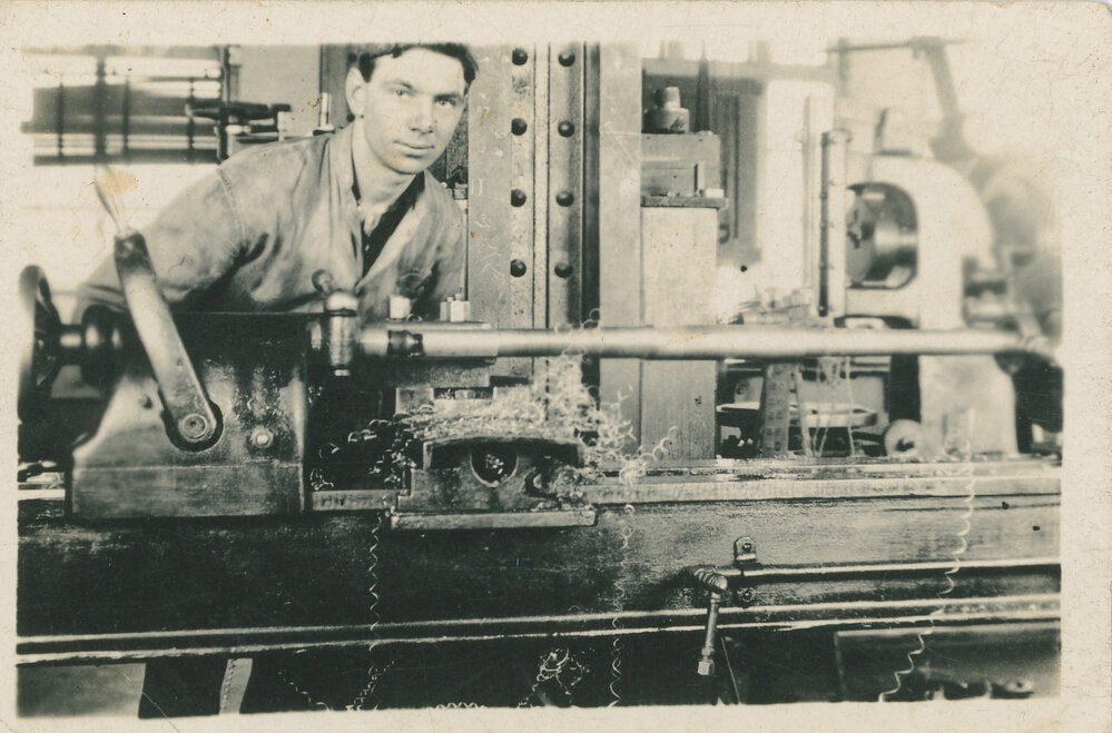 Jimmie Williams at Bucton Lathe, Peter Nicol Russell (PNR) School of Engineering