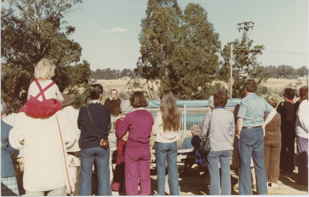 Dr Don S Biddle Opening the Swimming Pool at Sydney Teachers College Camp
