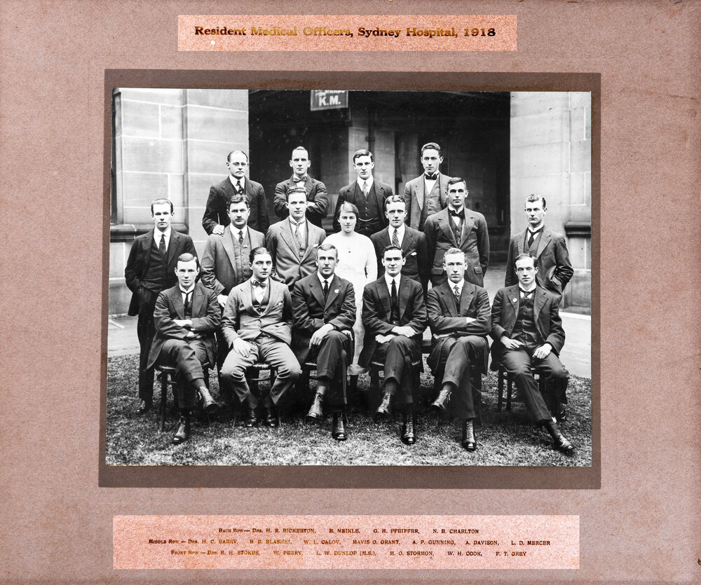 Resident Medical Officers Including Henry Charles Barry, Sydney Hospital