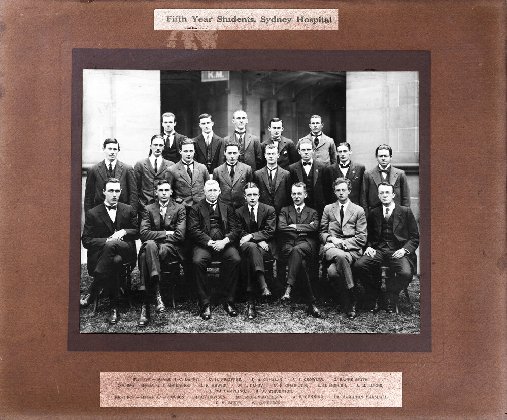 5th Year Students Including Henry Charles Barry, Sydney Hospital
