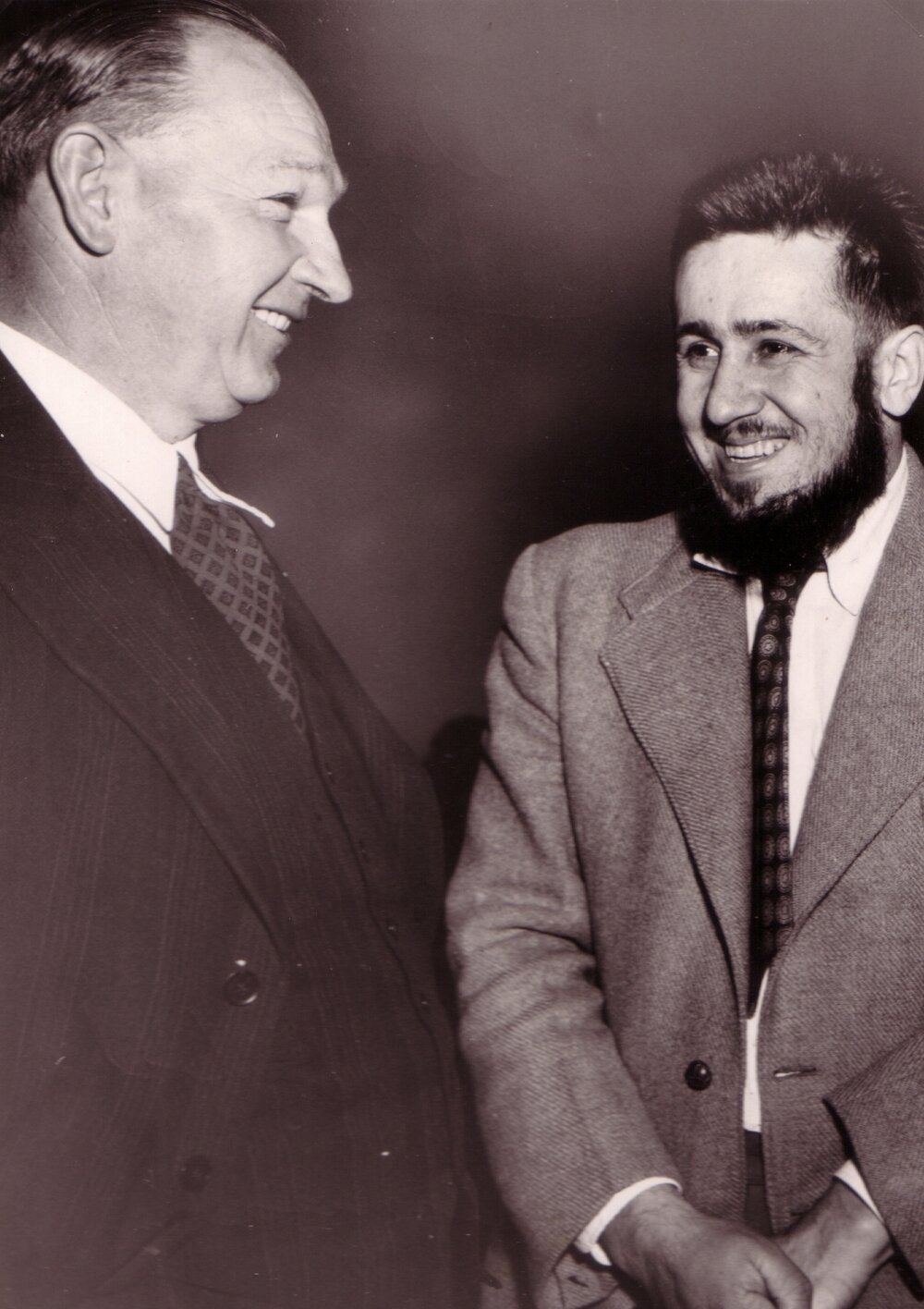 Professor Harry Messel with Mr Playford, Premiere of South Australia, in Adelaide