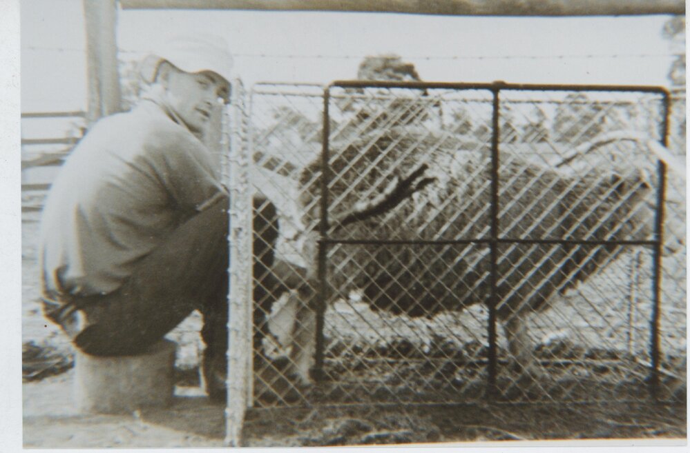 Ken Ferguson with His Project at the Badgerys Creek University Farm