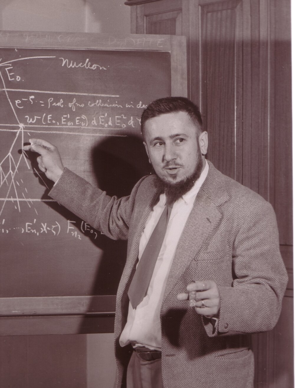 Professor Harry Messel Discussing his Work on Shower Theory