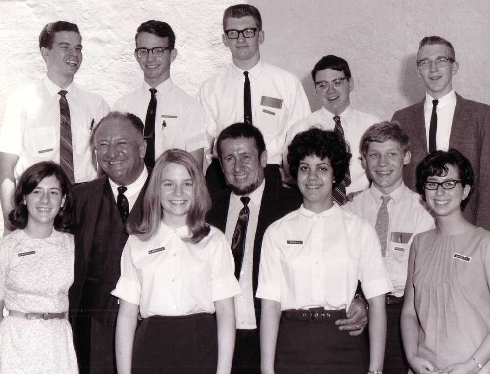 American Ambassador and Professor Harry Messel with LBJ Scholars at the Summer Science School Opening Ceremony