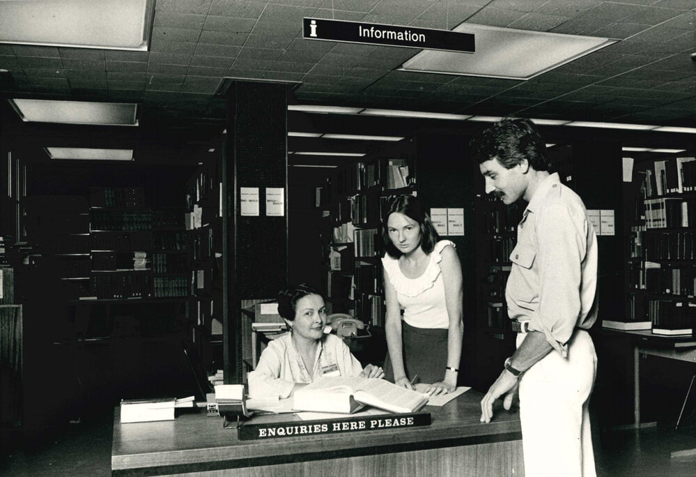 Reference Desk, Fisher Library 
