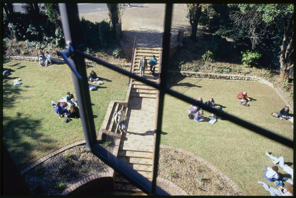 Students Relaxing in Manning Garden