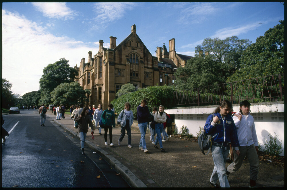 Students Walking on Manning Road