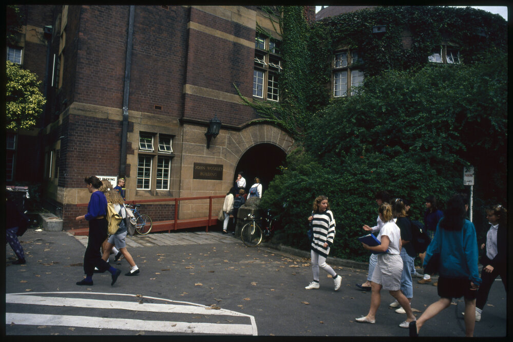 Students Between Lectures at John Woolley Building