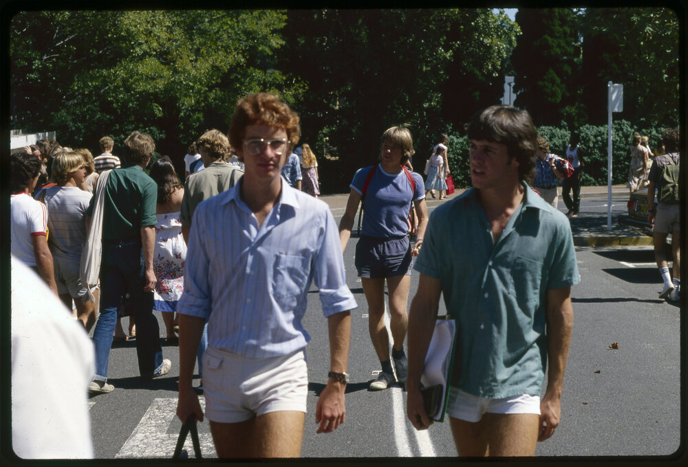Students Walking Between Lectures on Manning Road