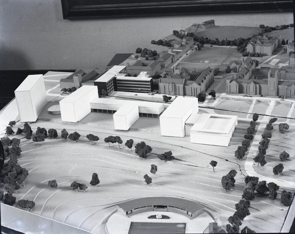 Model of Proposed Development of Fisher Library and Other Buildings Along Eastern Avenue