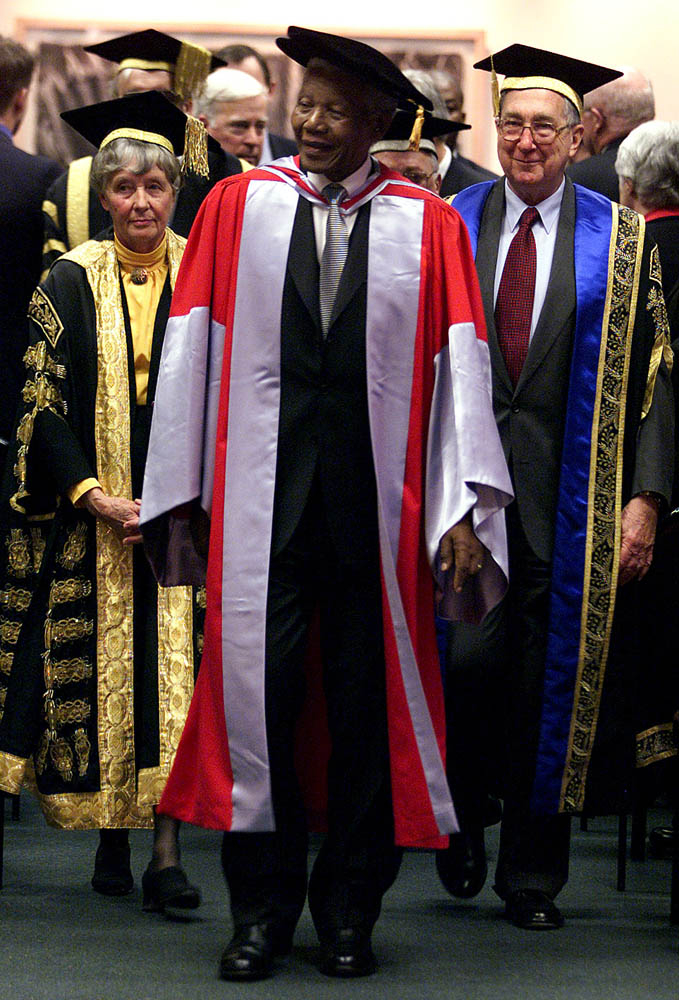 Nelson Mandela at His Honorary Doctorate (Doctor of Laws) Ceremony