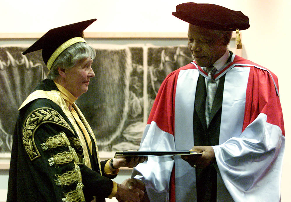 Nelson Mandela at His Honorary Doctorate (Doctor of Laws) Ceremony